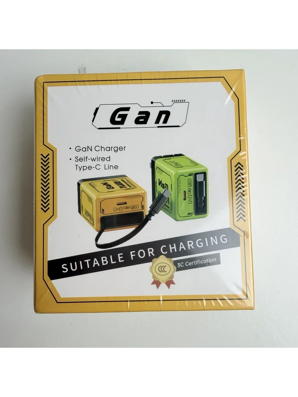 20W GaN USB-C Wall Charger ZL2001 Built-In Type-C Cable Fast Charging